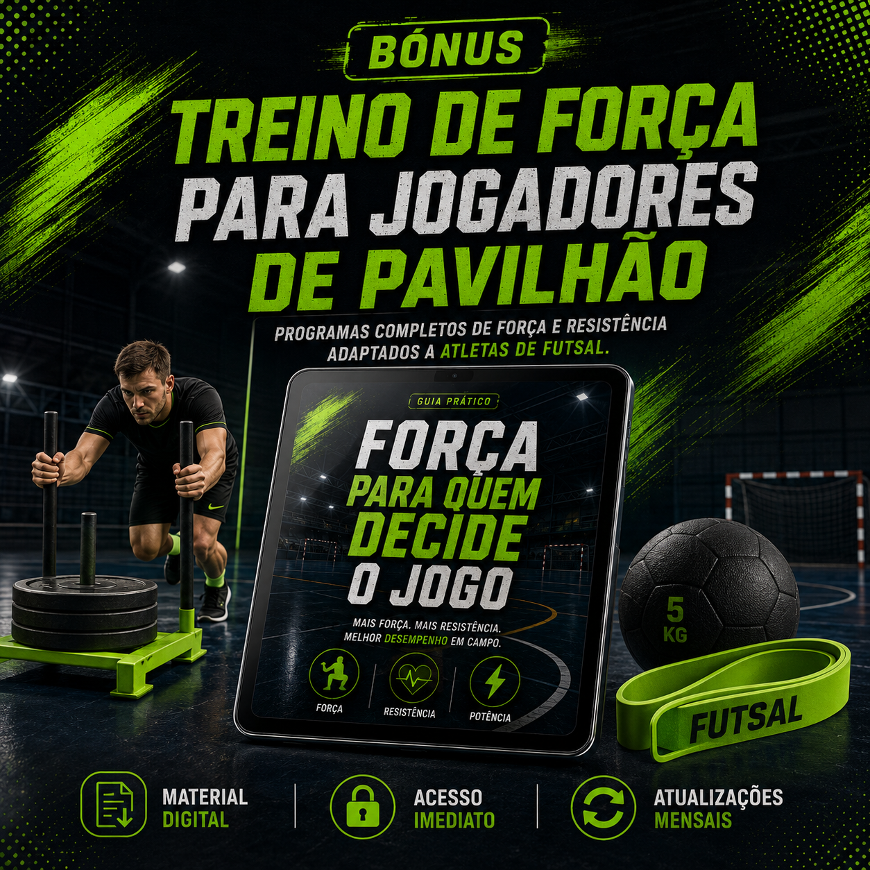 Treino de Força para Jogadores de Pavilhão
